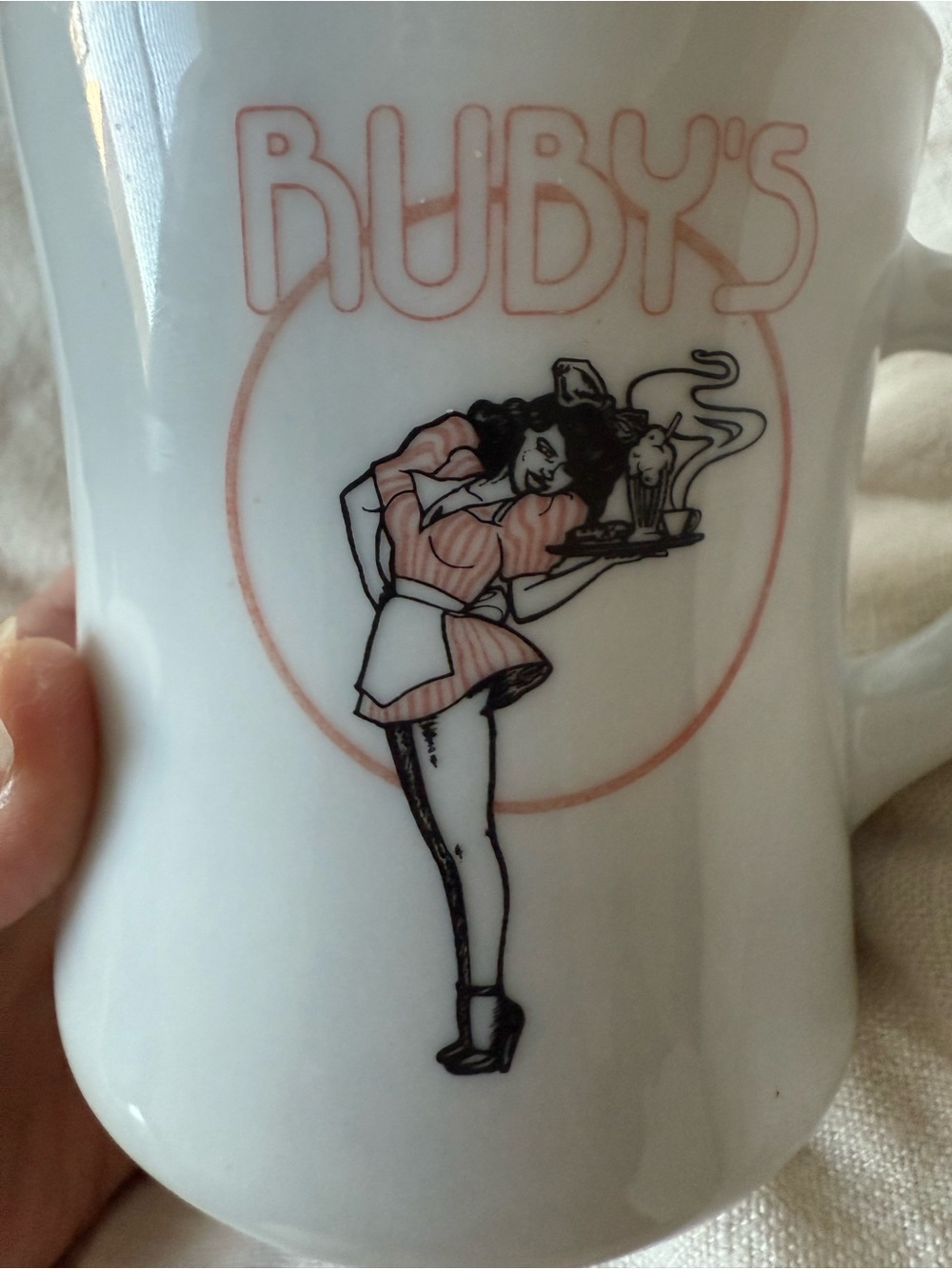 Vintage Ruby’s Diner Waitress Coffee heavy diner Mug Retro Restaurant Ware